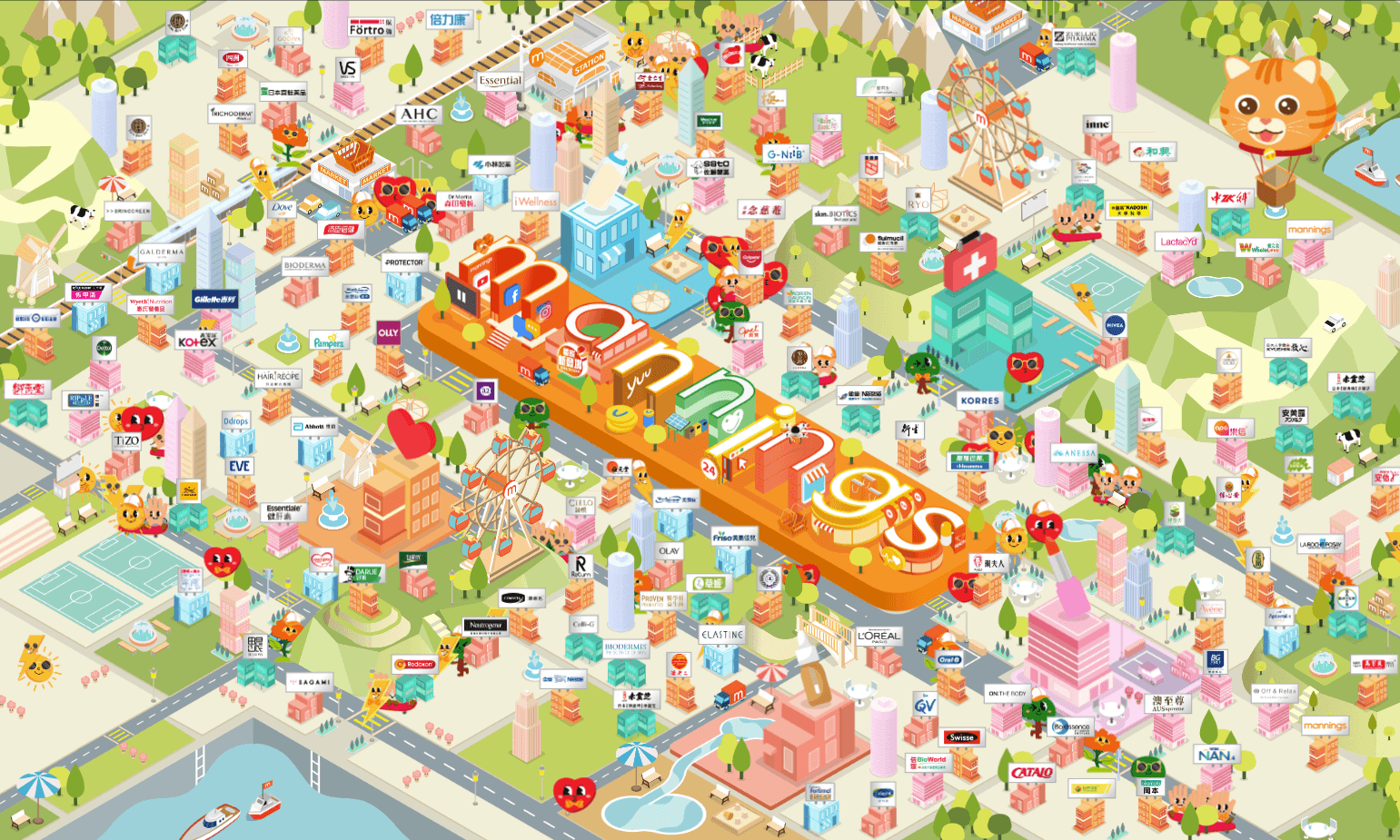 Mannings City Key Visual of Animated City