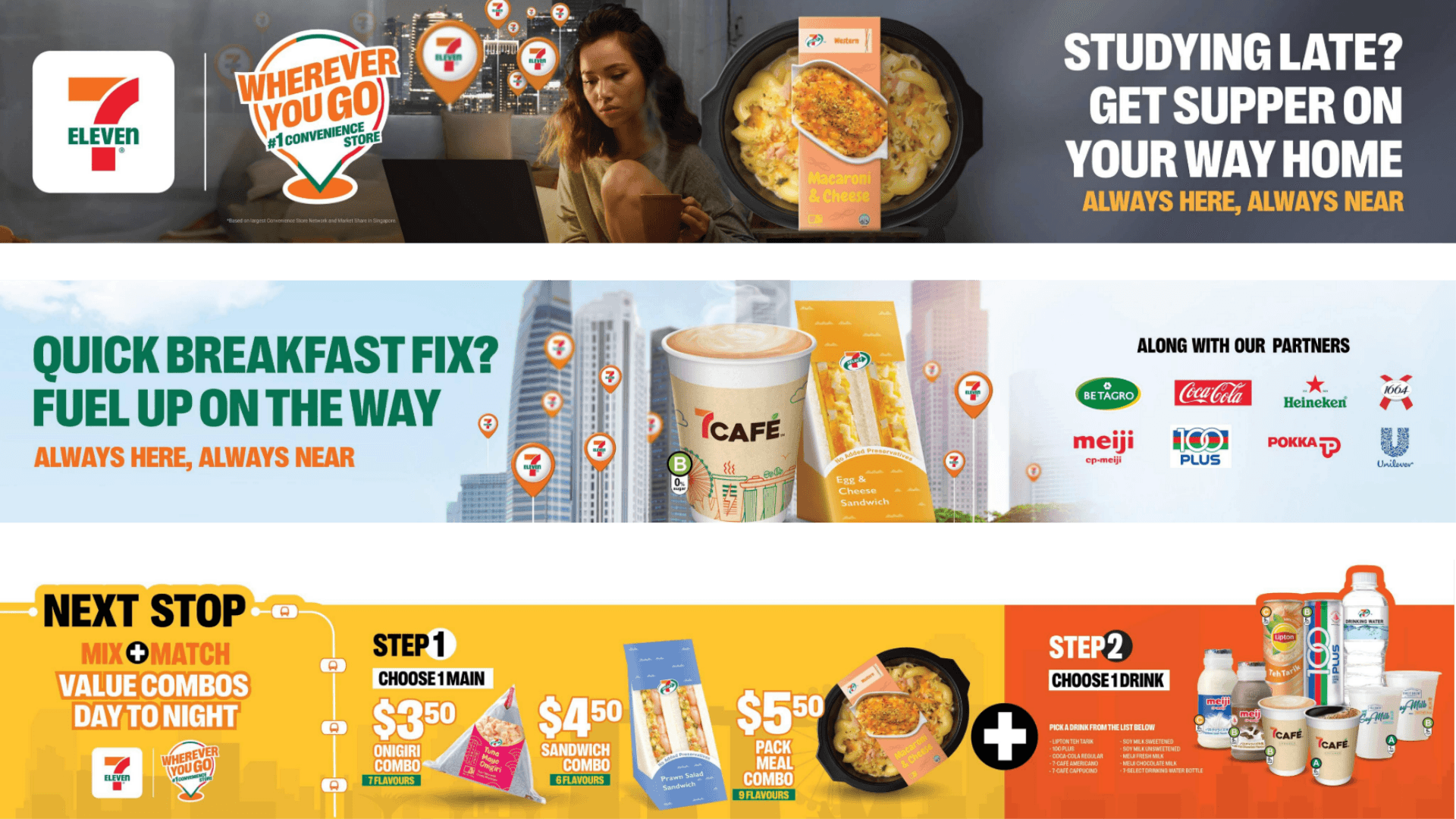 7-Eleven Wherever You Go OOH In-Train Banners