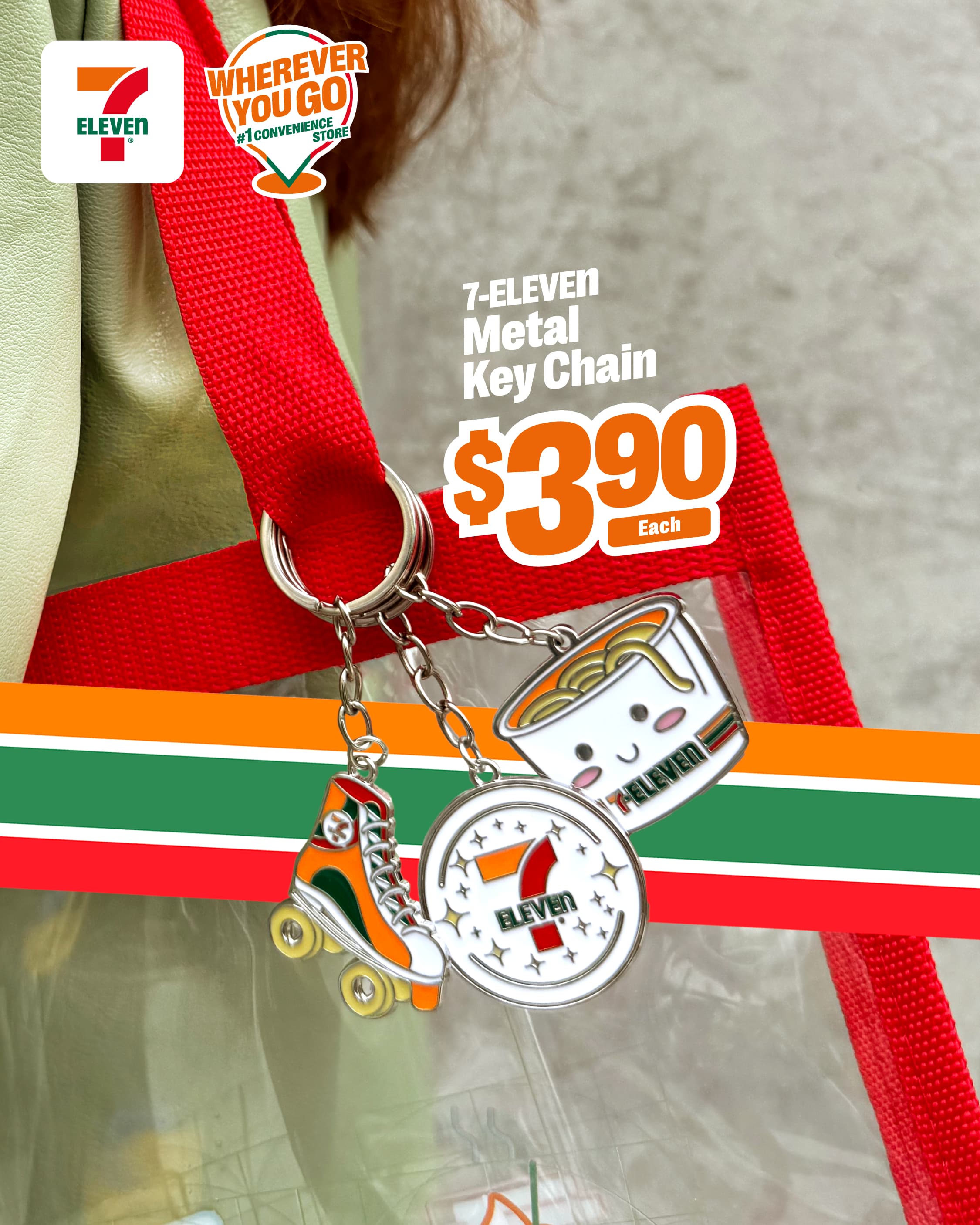 7-Eleven Wherever You Go Key Chain Social Post
