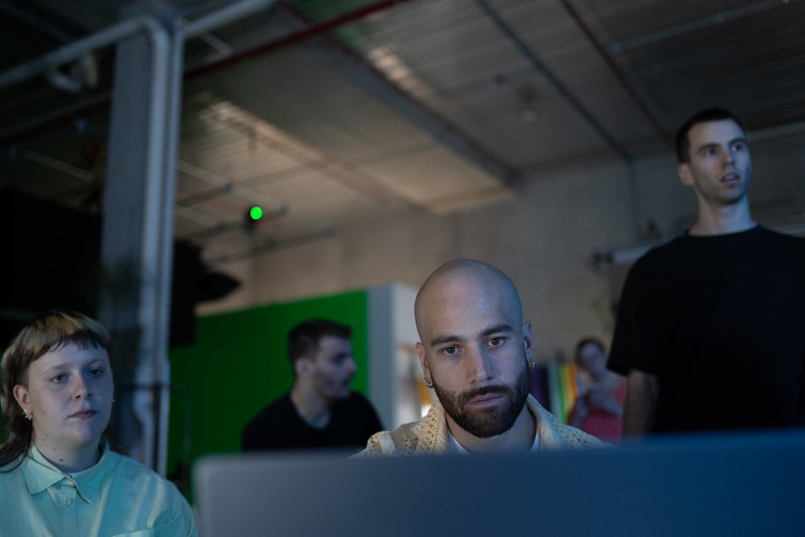 Behind-the-scenes of a production shoot