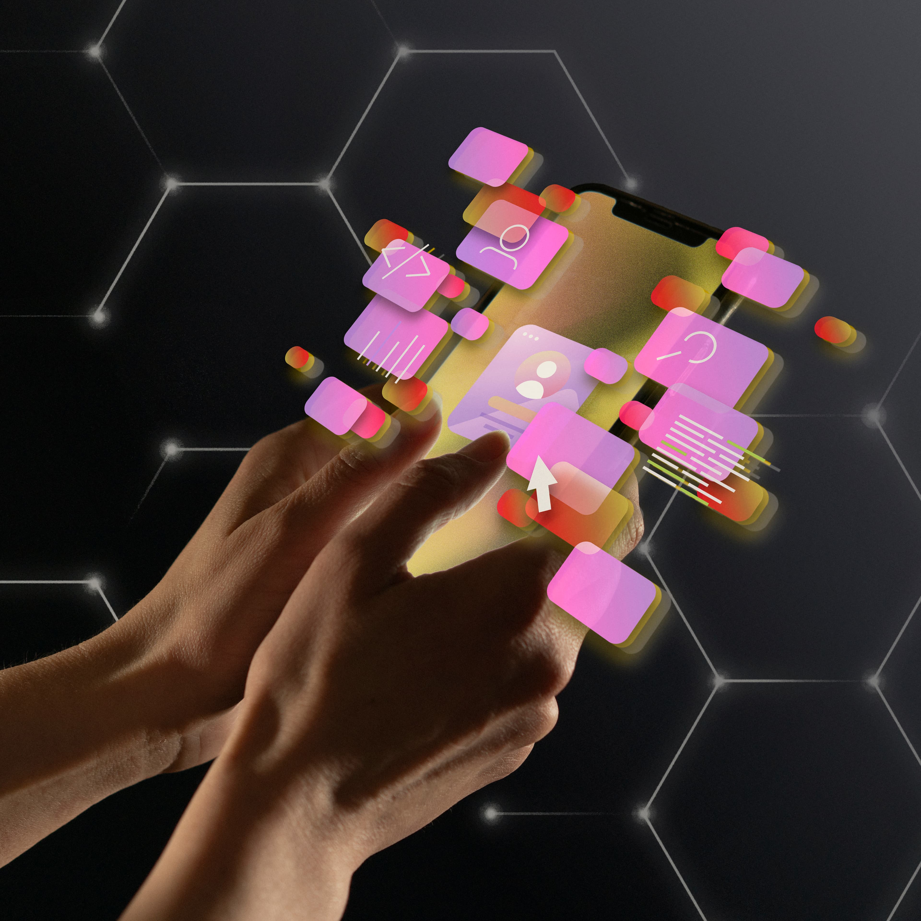 phone with different content formats